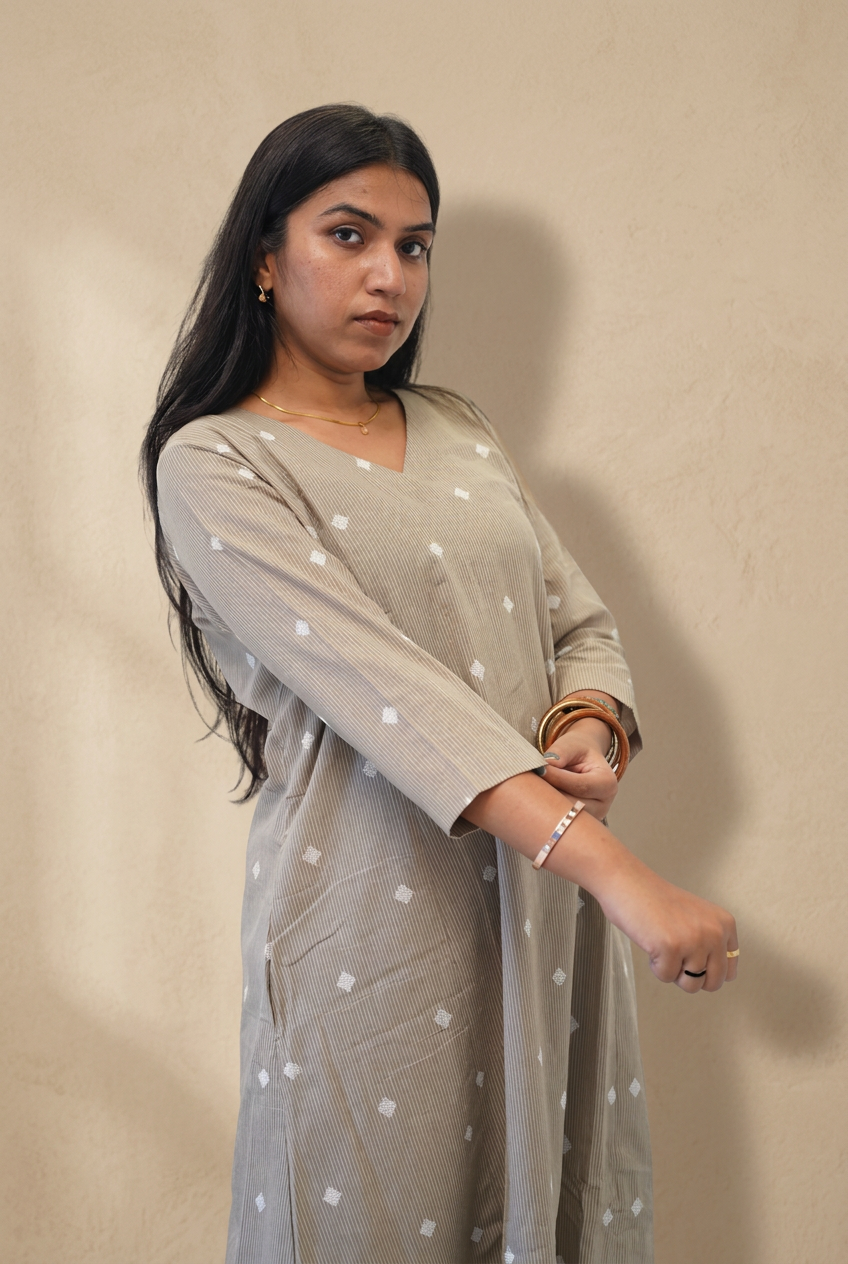 Grey Taupe Diamond Co-Ord Set