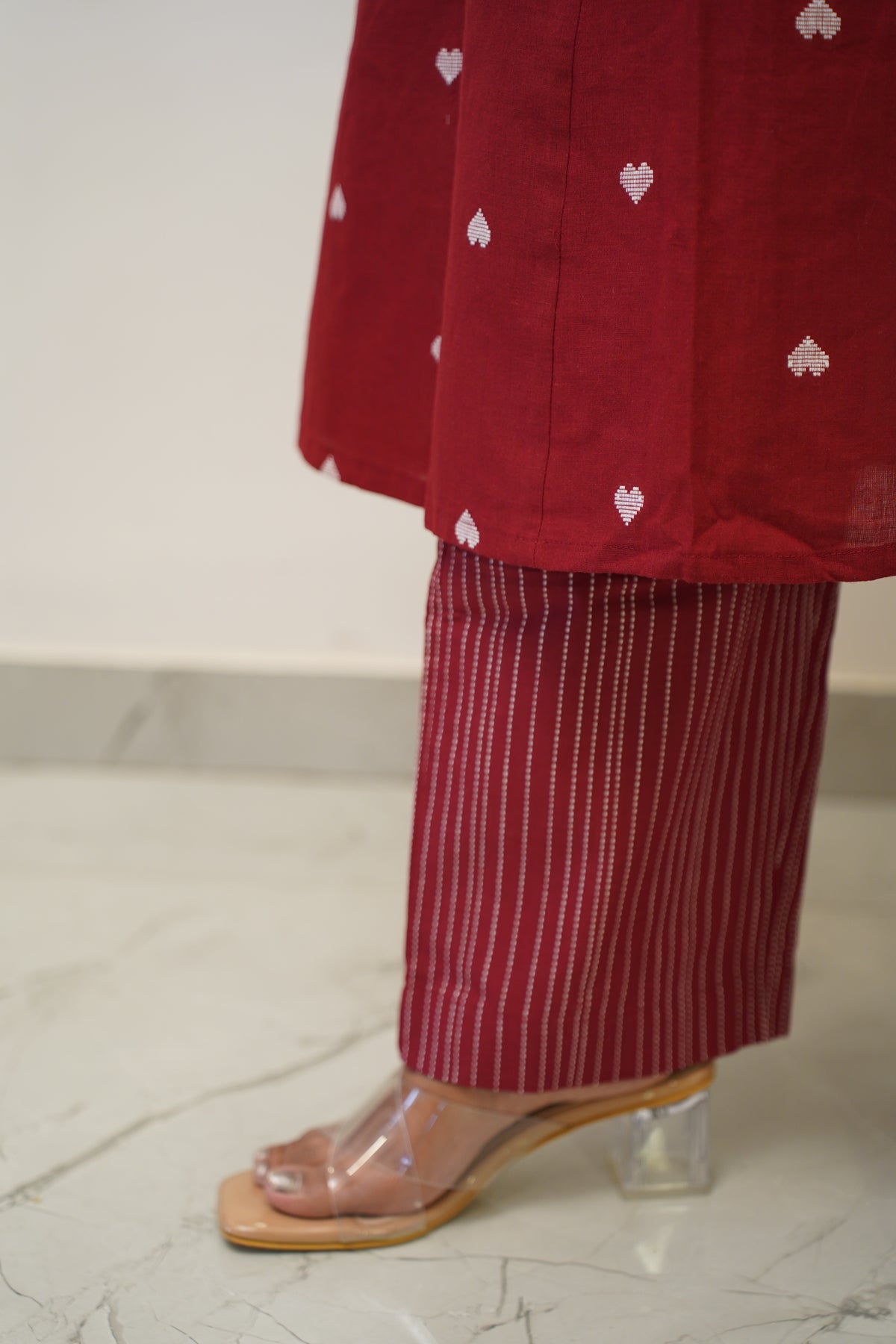 Maroon Bloom Co-Ord Set