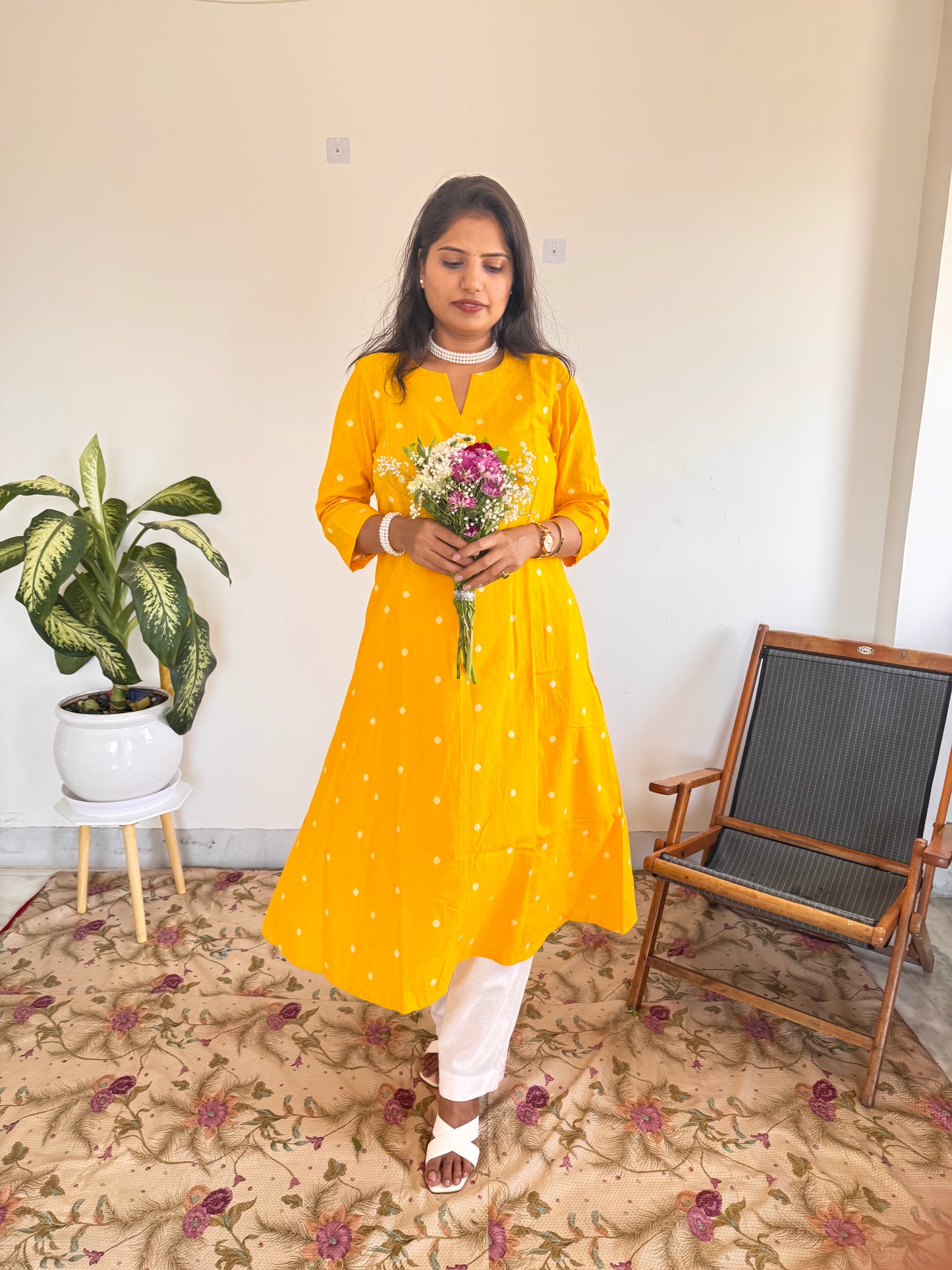 Sunshine Polka Kurta Set