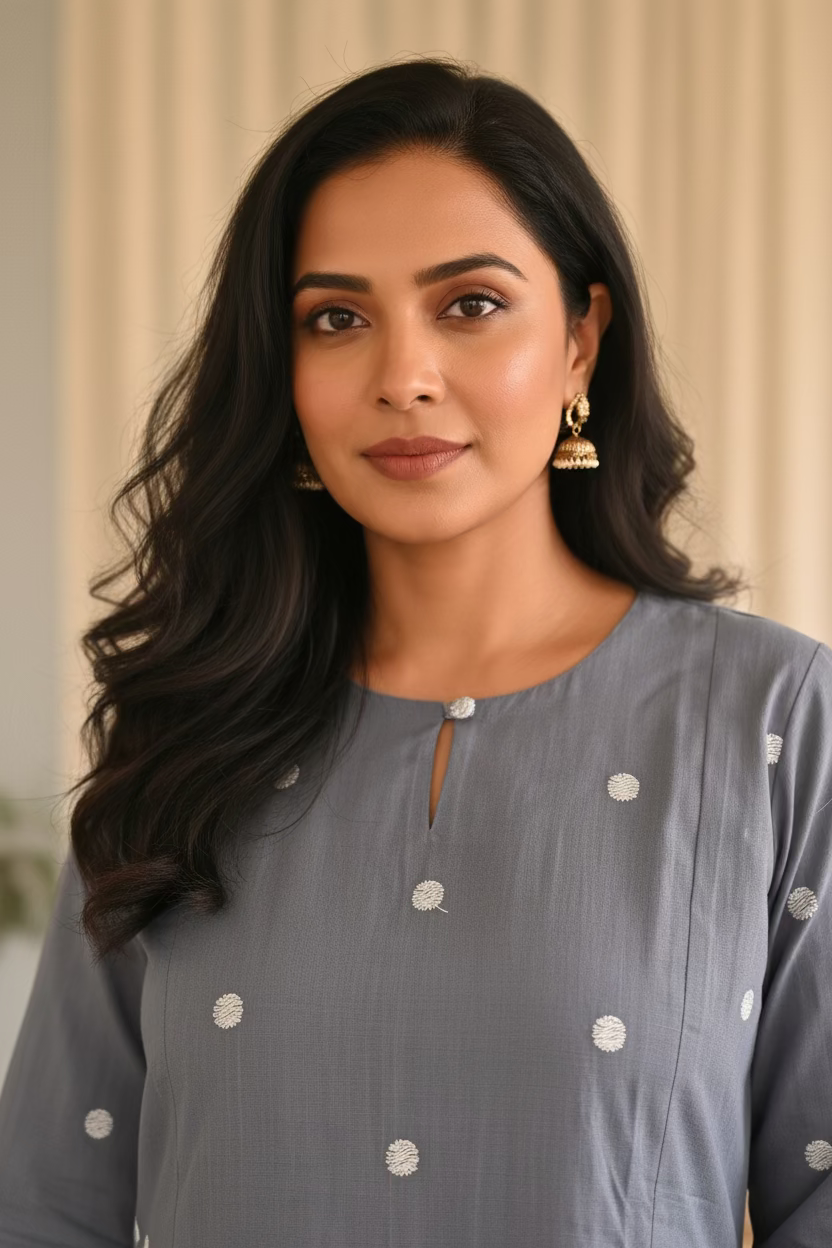 Slate Polka Kurta