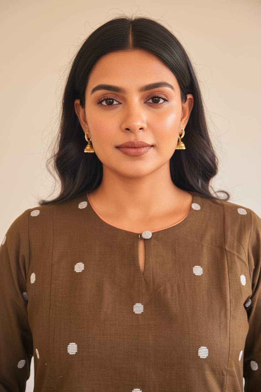 Mocha Polka Kurta