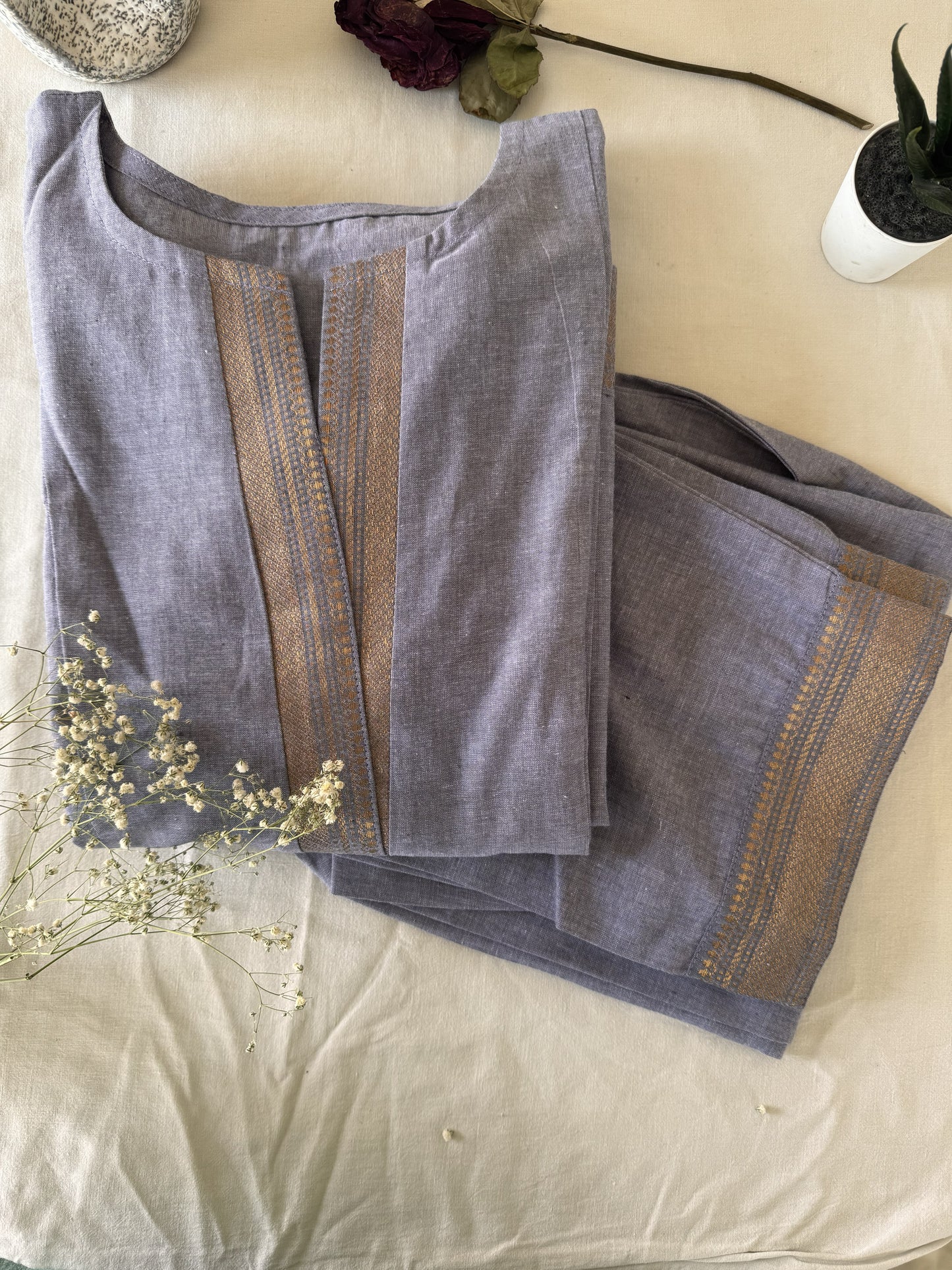 Sky Grey Panel Co-Ord Set