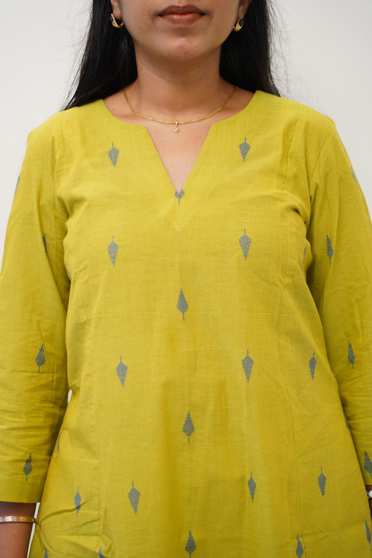 Mustard Green Motif Co-Ord Set