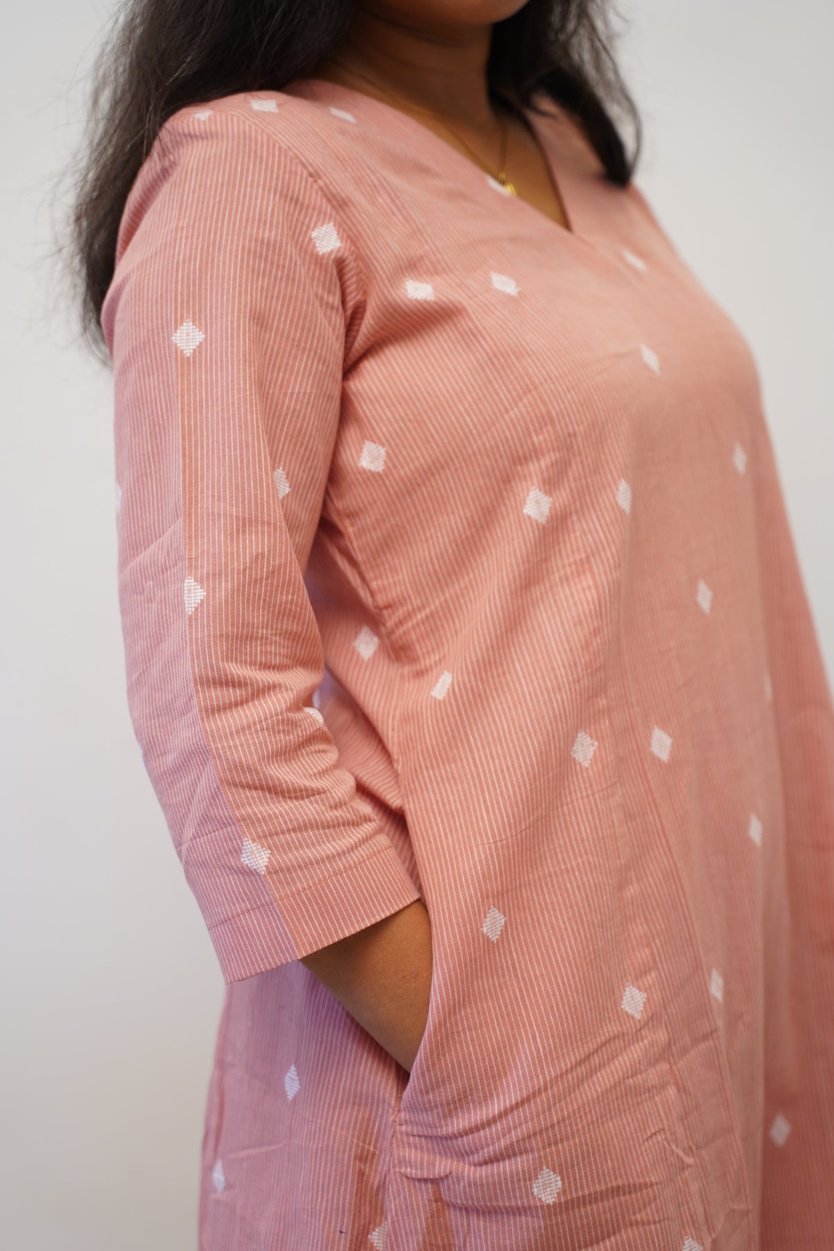 Peach Orange Diamond Co-Ord Set