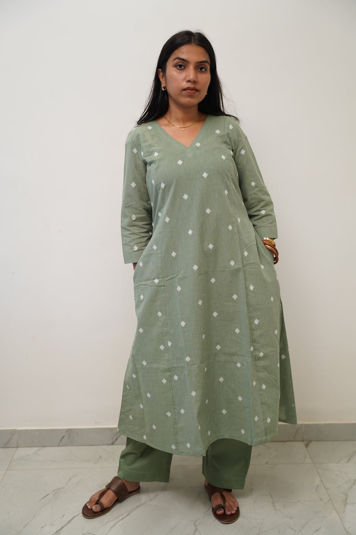Sage Green Diamond Co-Ord Set