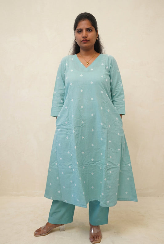 Mint Aqua Diamond Co-Ord Set