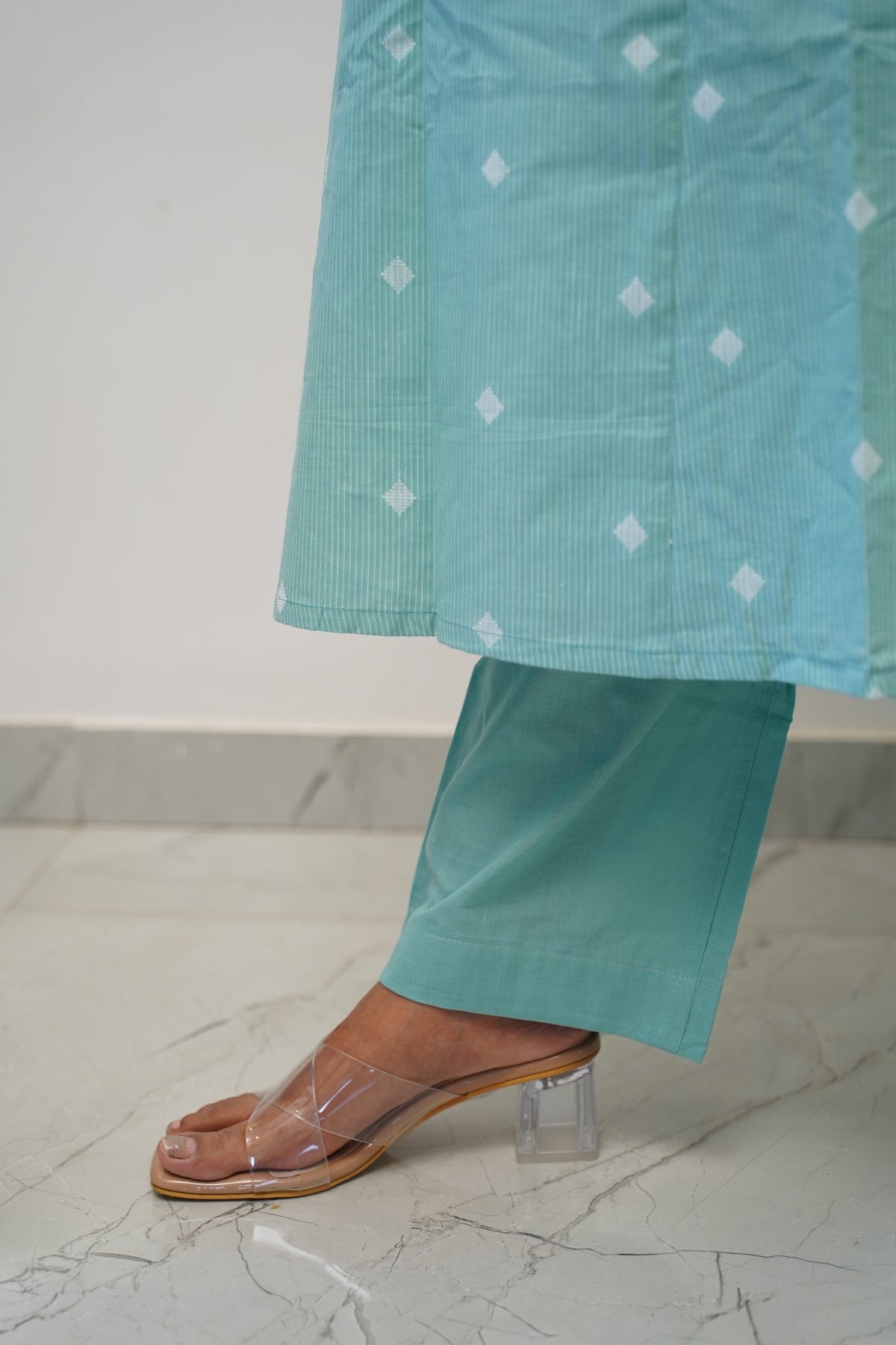 Mint Aqua Diamond Co-Ord Set
