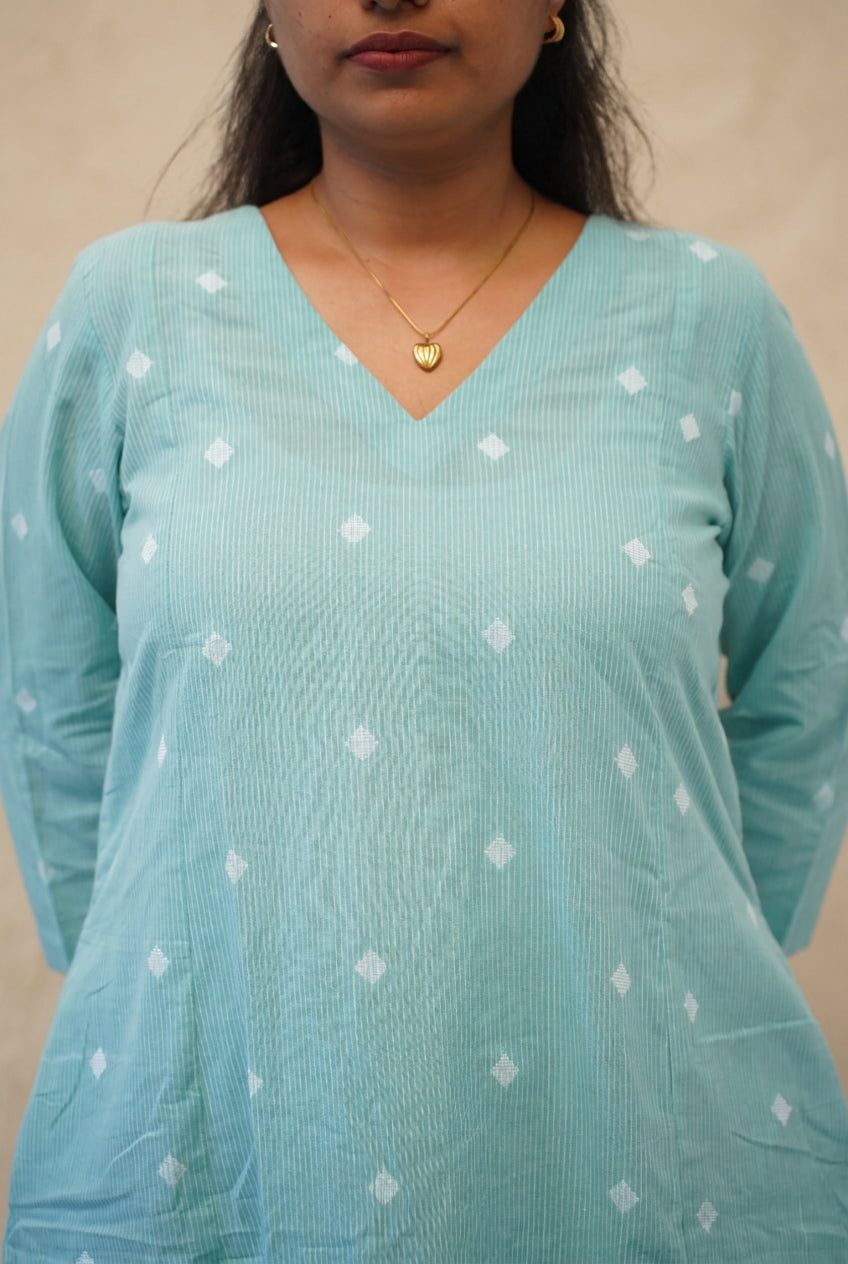Mint Aqua Diamond Co-Ord Set