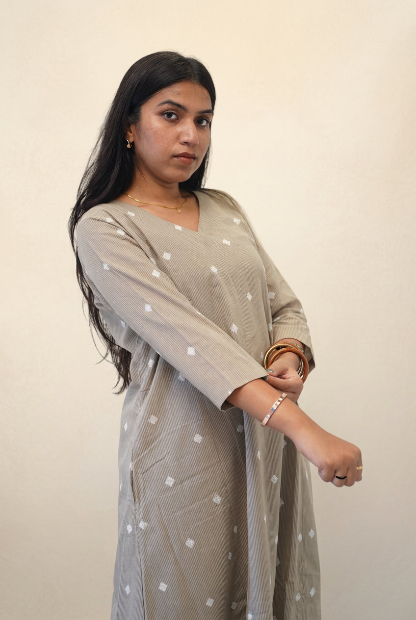 Grey Taupe Diamond Co-Ord Set