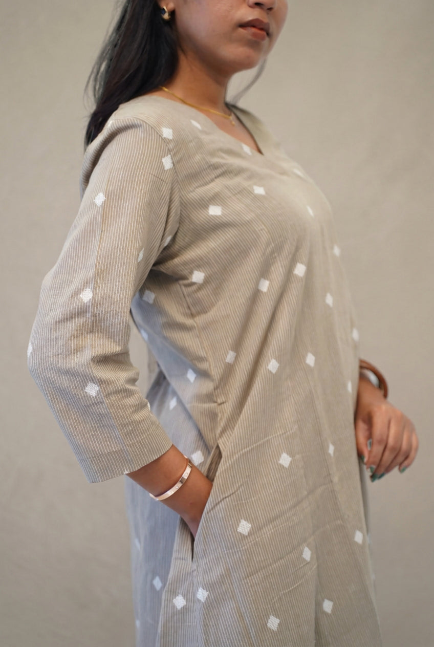 Grey Taupe Diamond Co-Ord Set
