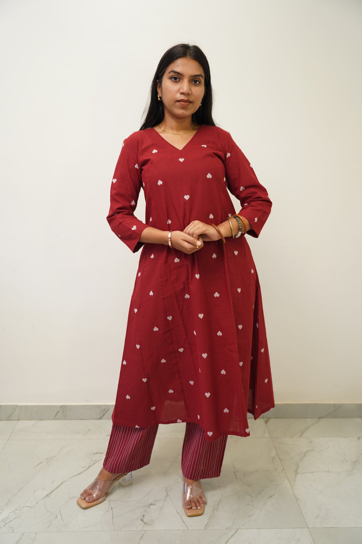 Maroon Bloom Co-Ord Set