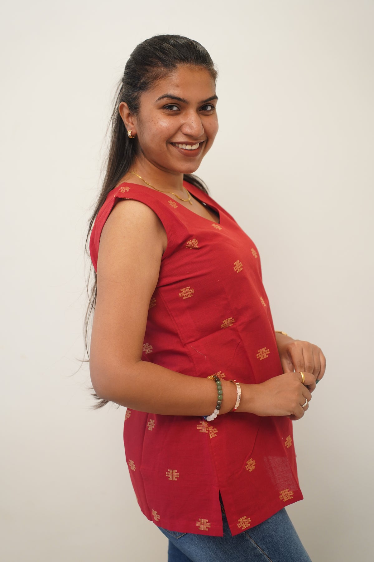 Red Cross Short Kurti