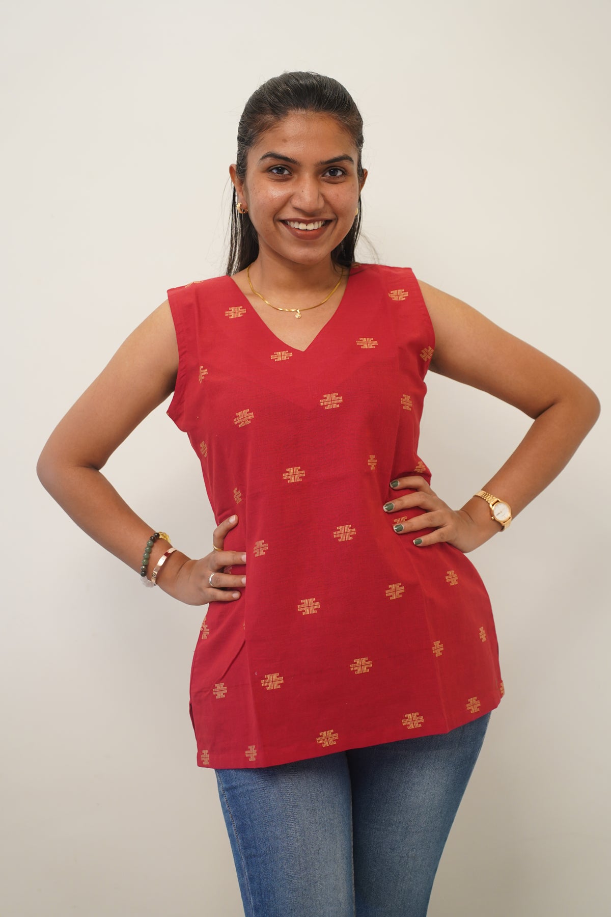 Red Cross Short Kurti