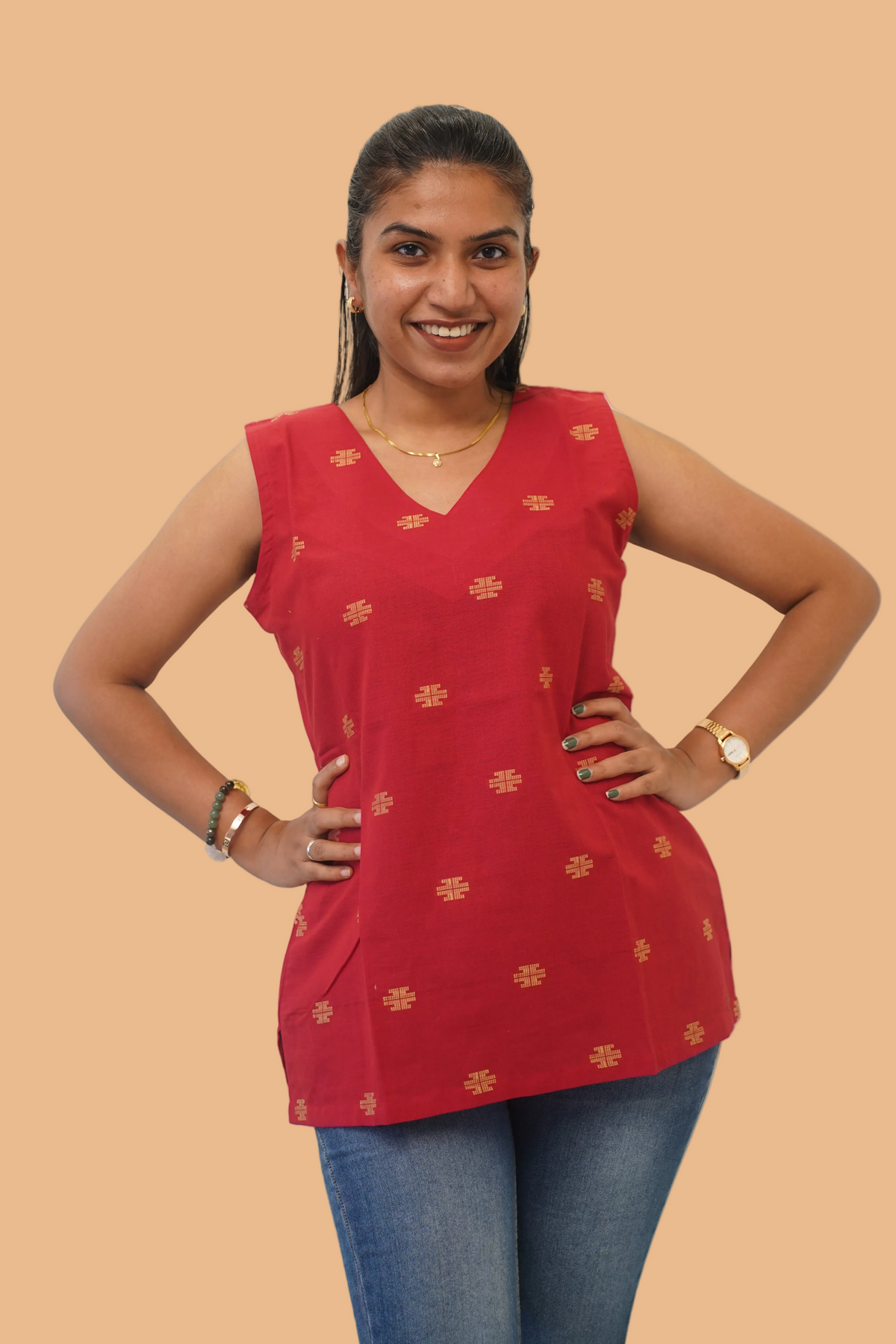 Red Cross Short Kurti