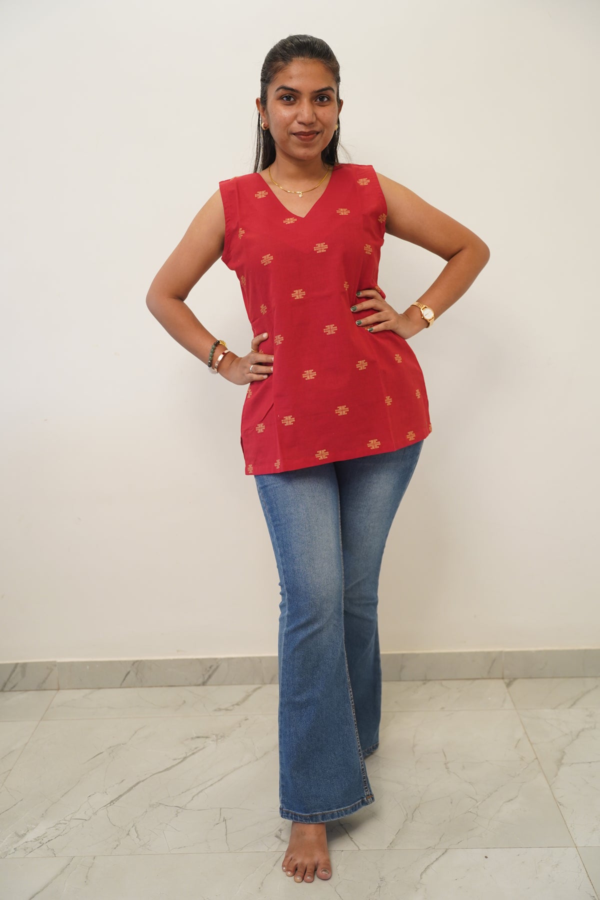 Red Cross Short Kurti