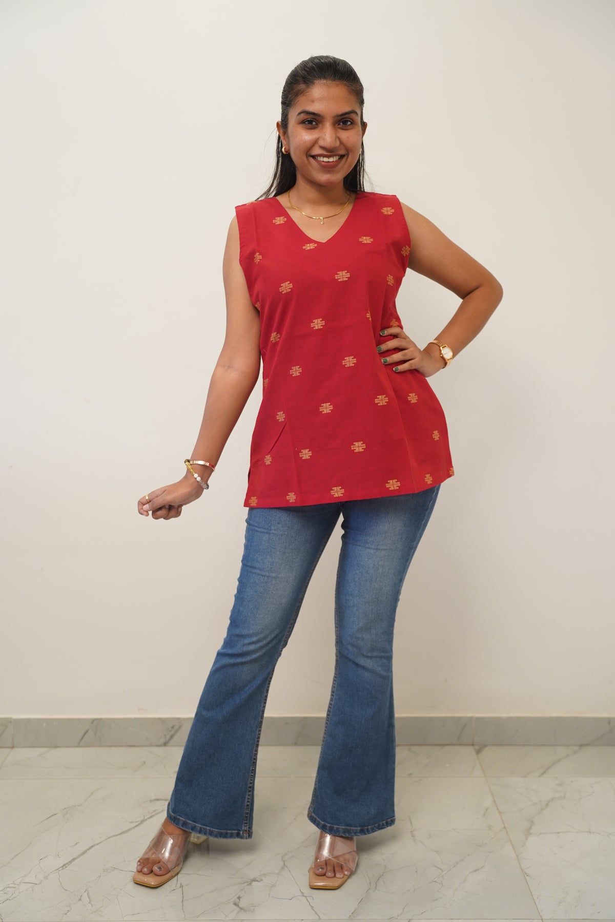 Red Cross Short Kurti