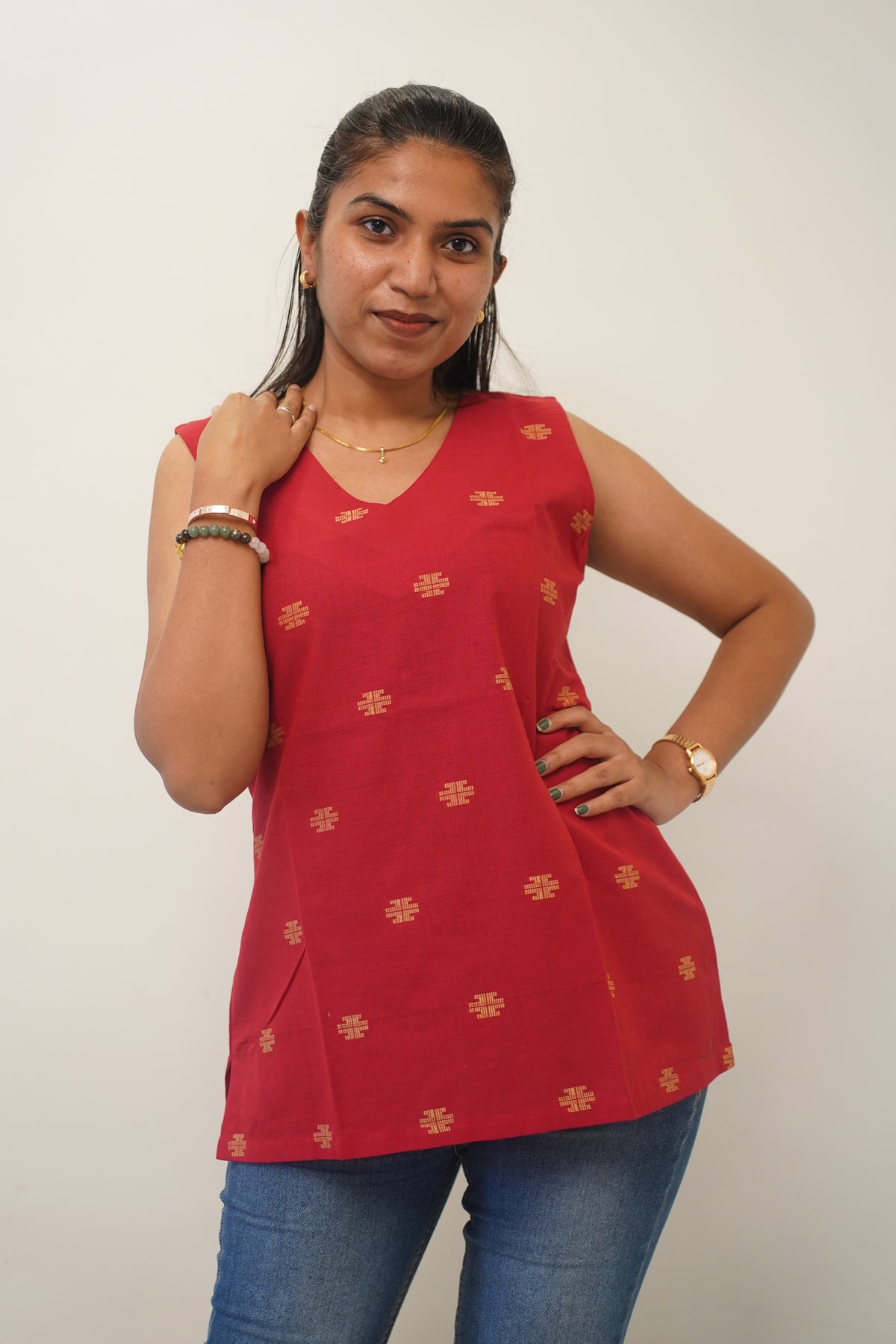 Red Cross Short Kurti