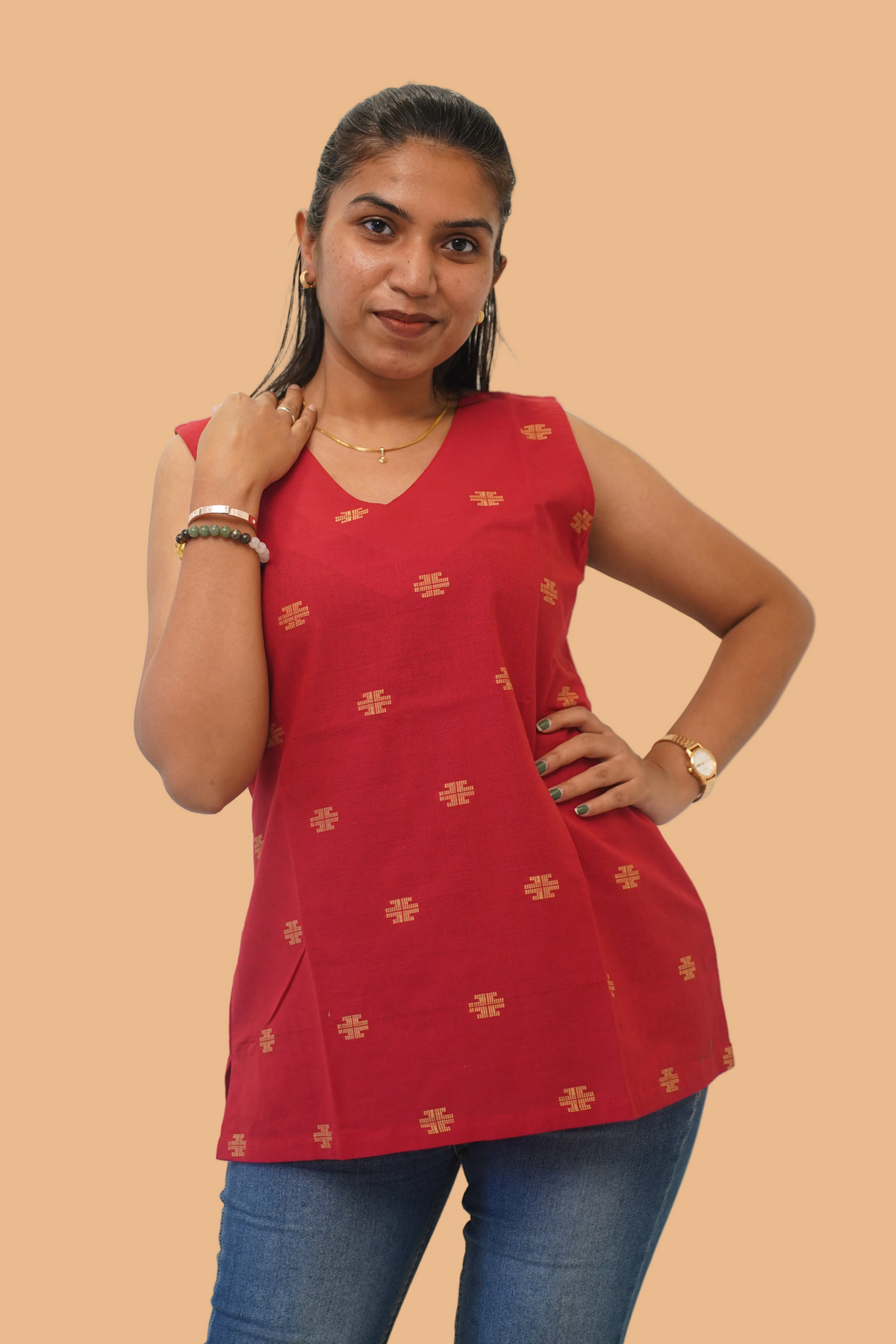 Red Cross Short Kurti