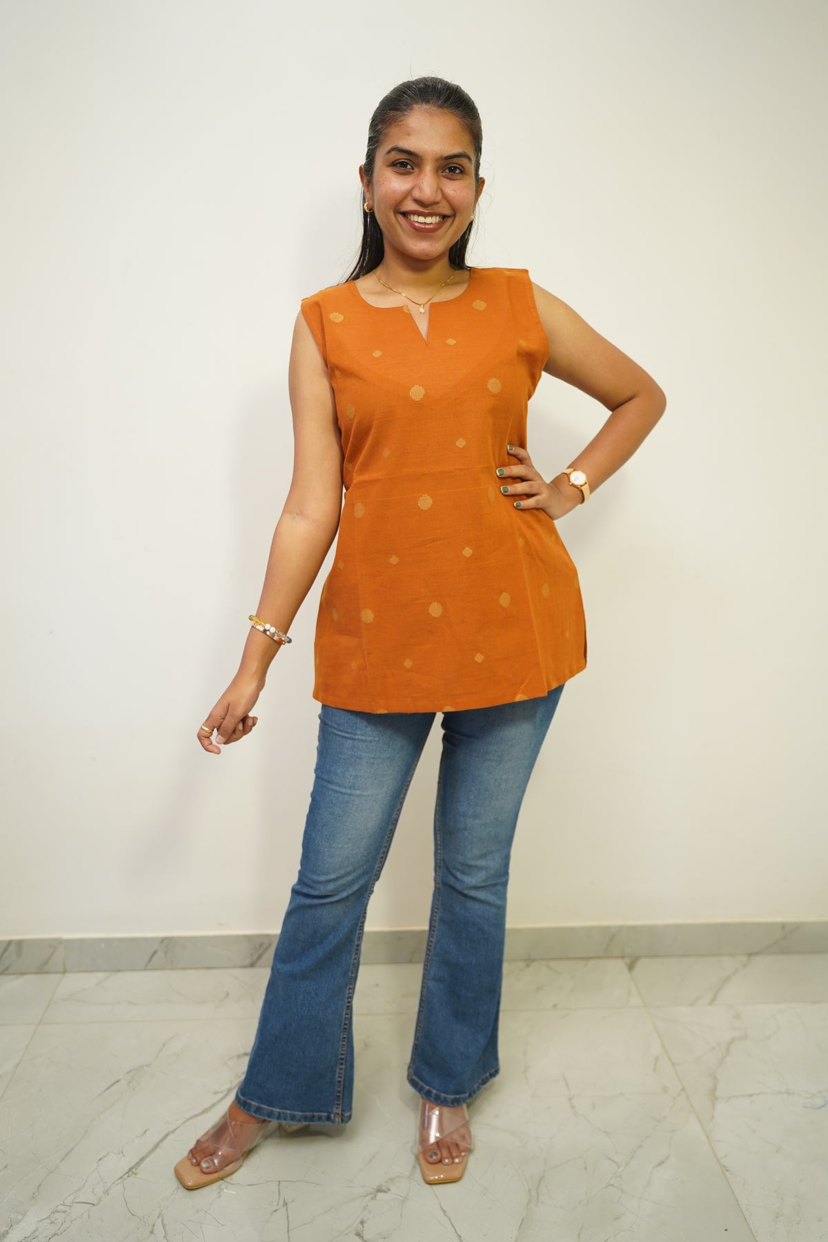 Amber Polka Short Kurti