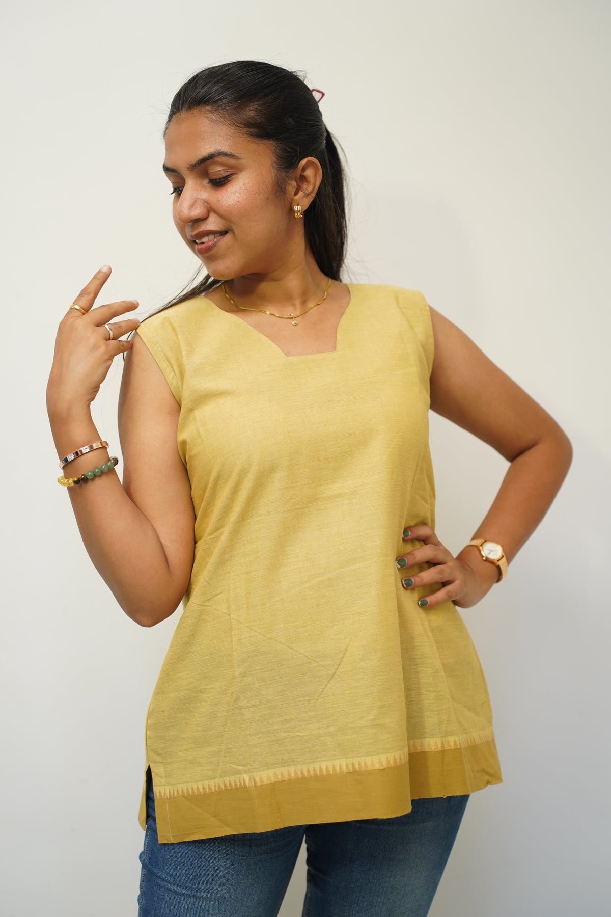 Temple Border Short Kurti