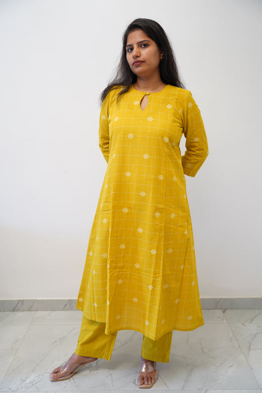 Mustard Check Co-ord Set