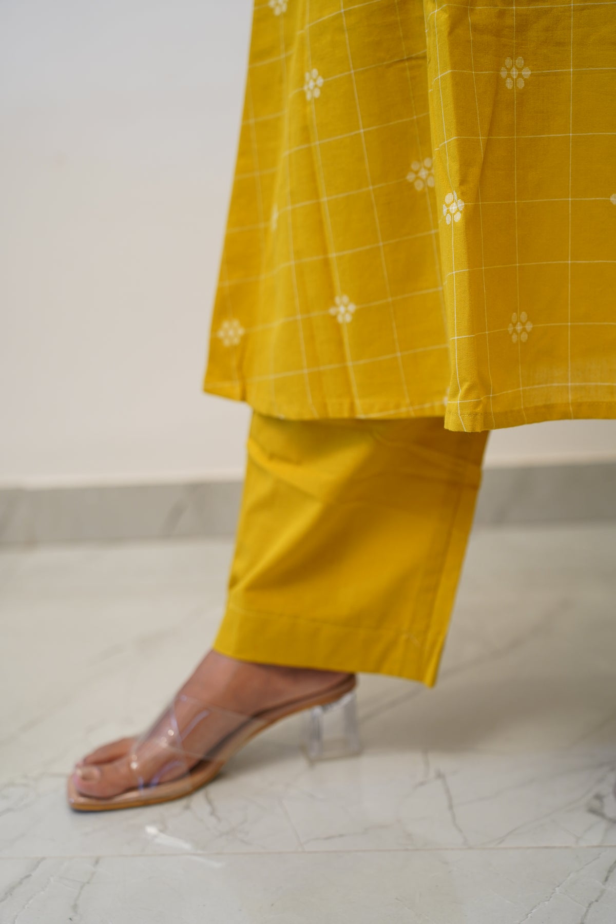 Mustard Check Co-ord Set