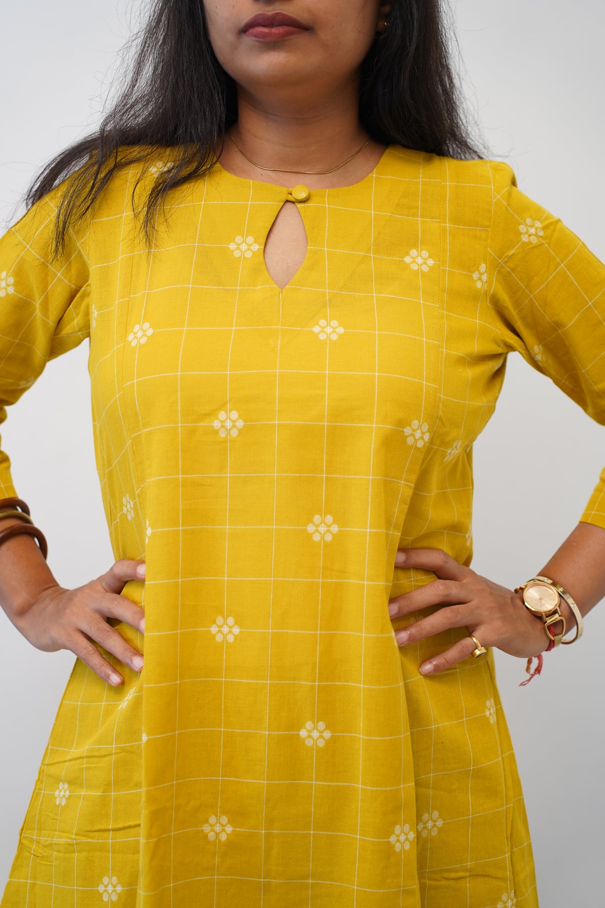Mustard Check Co-ord Set