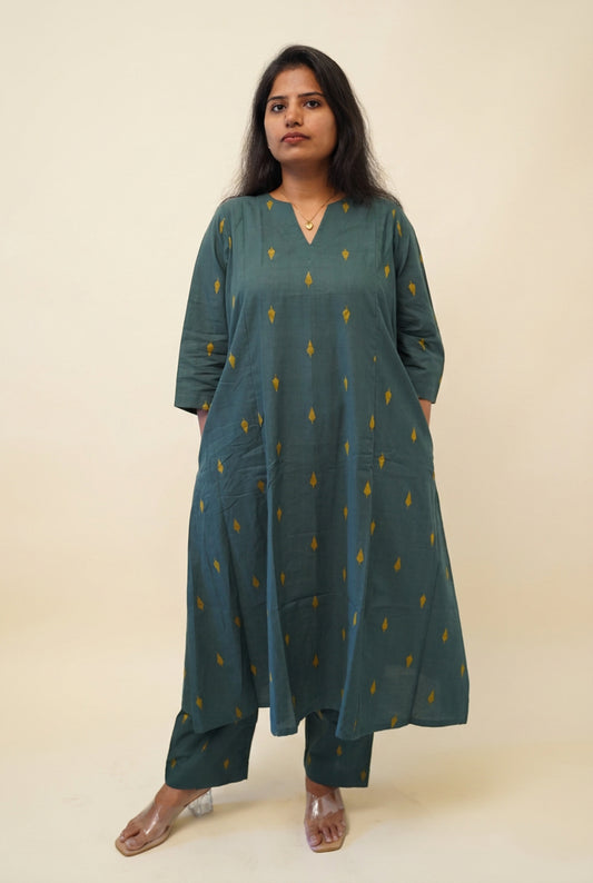 Teal Motif Co-Ord Set