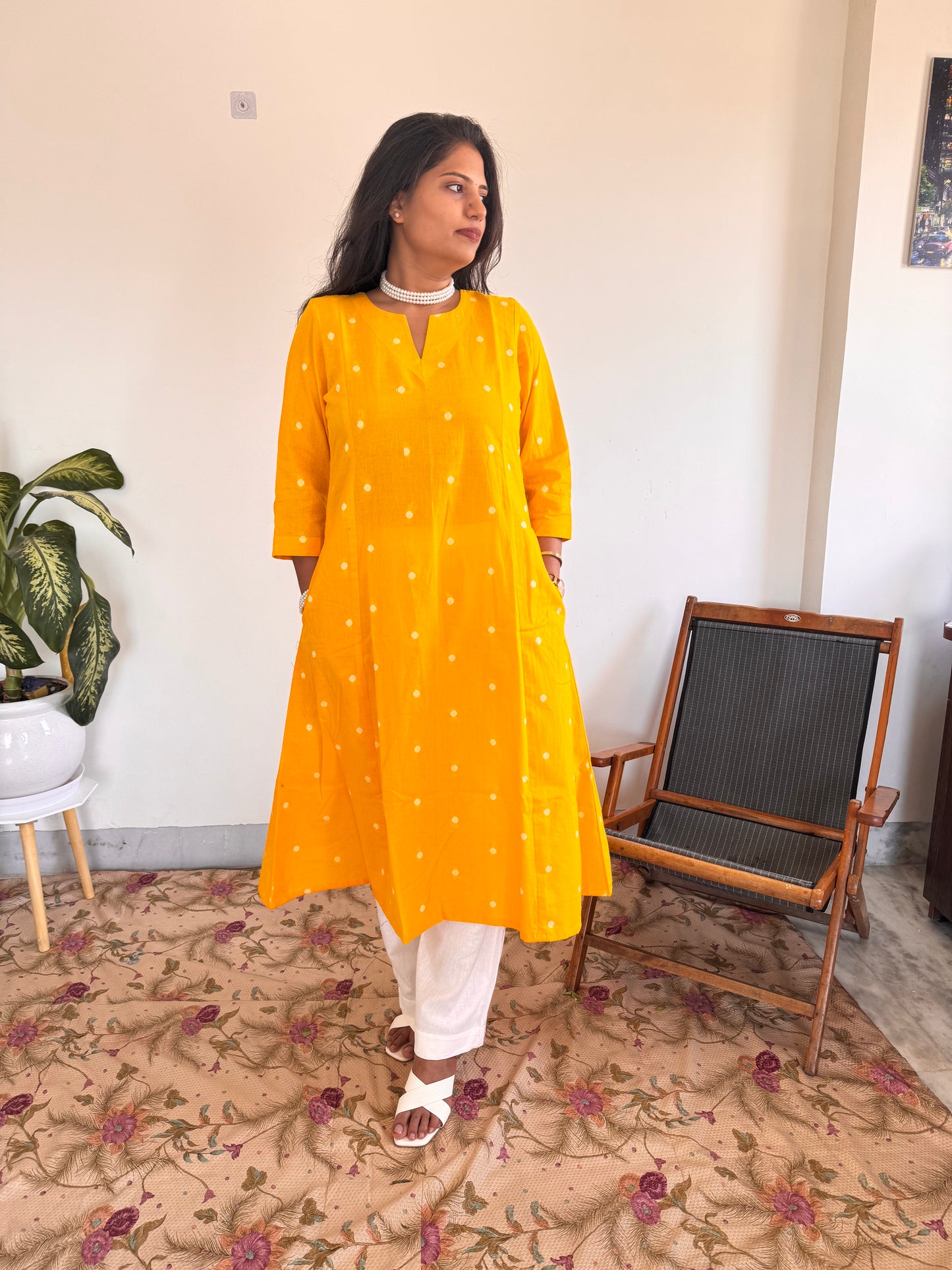 Sunshine Polka Kurta Set