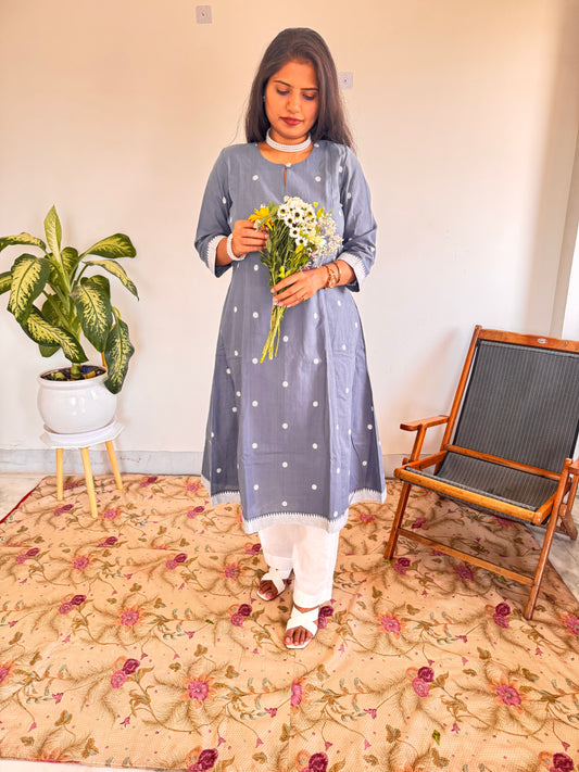 Slate Polka Kurta