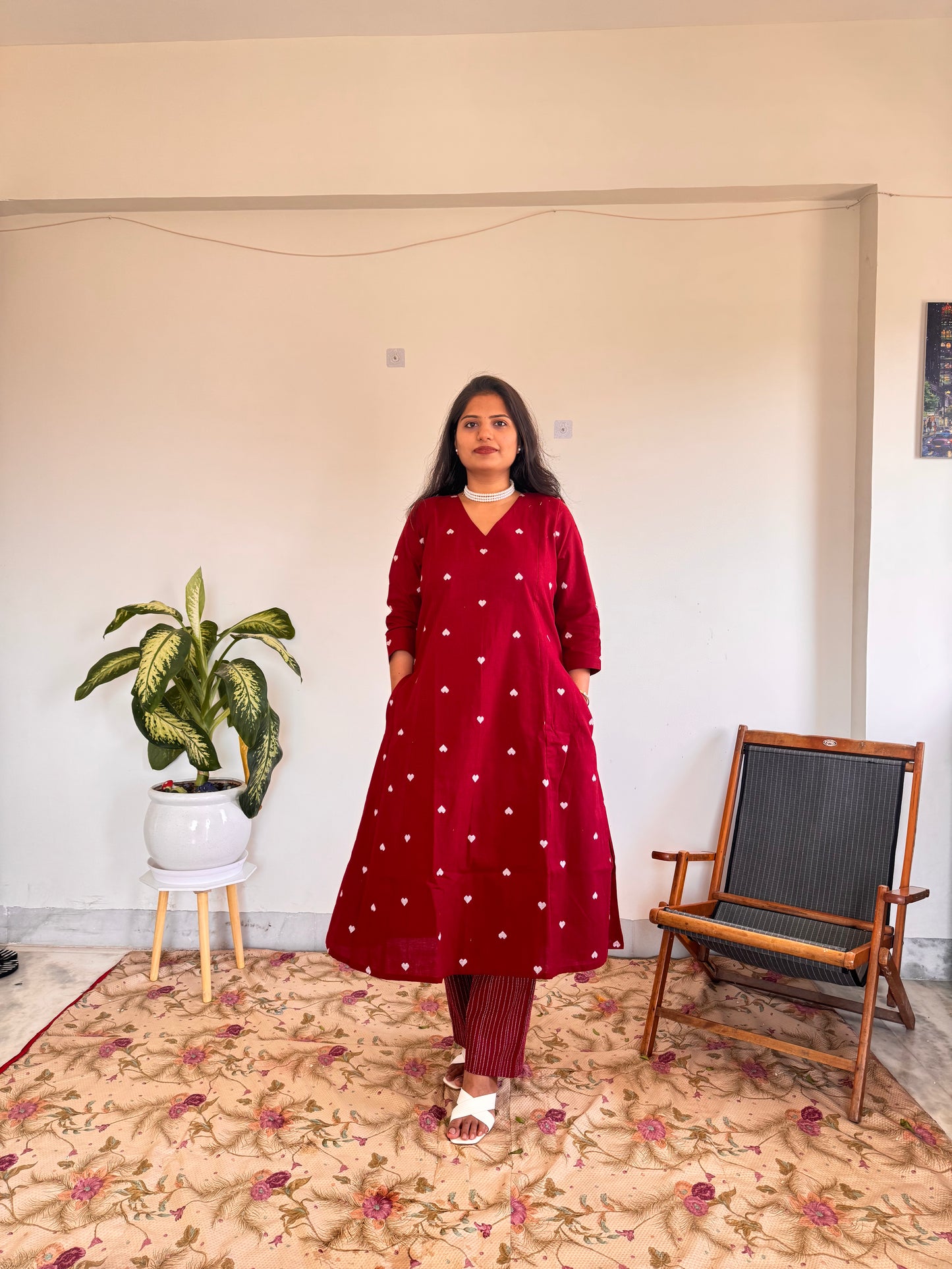 Maroon Bloom Co-Ord Set
