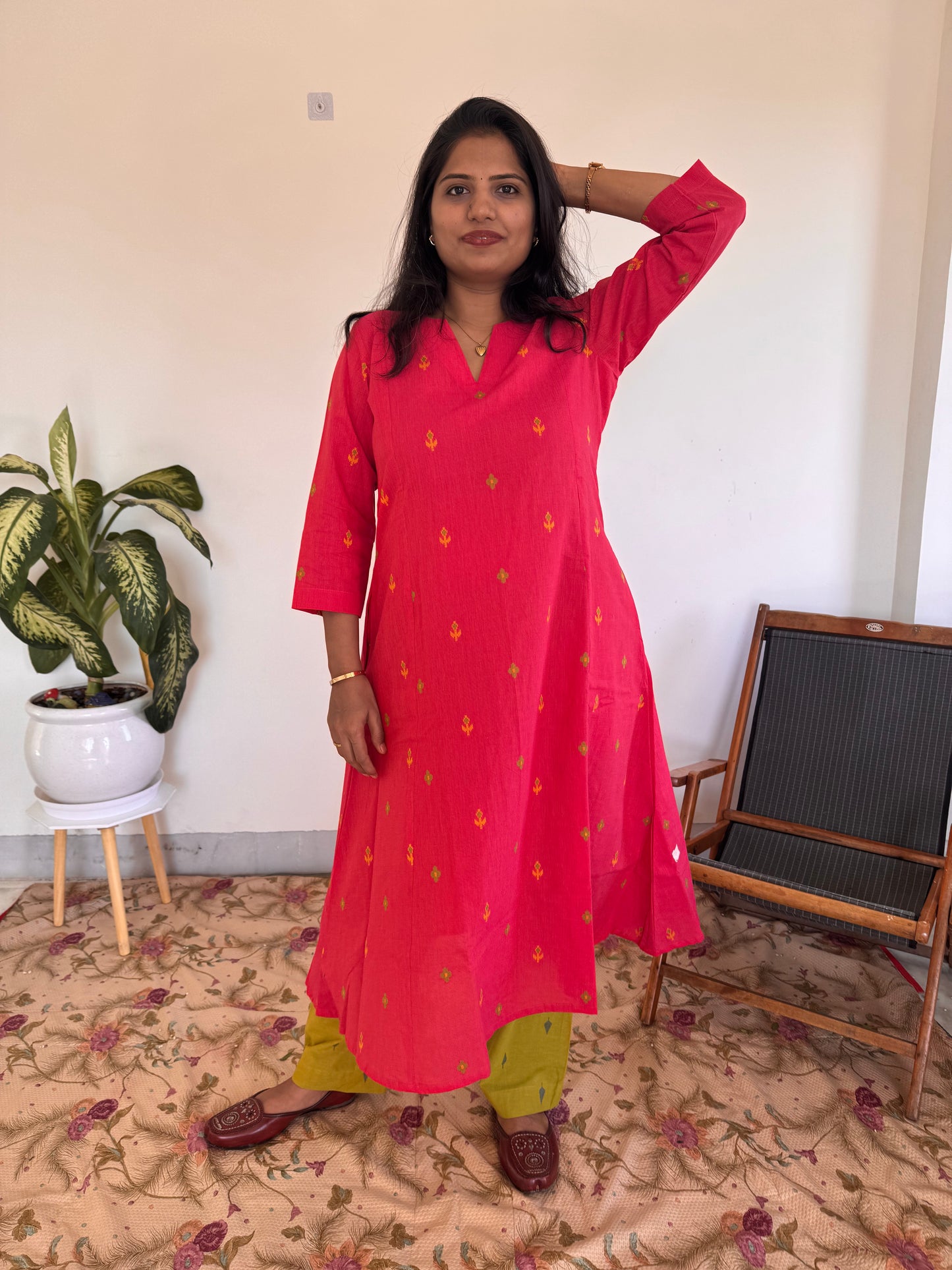 Crimson Buti Kurta Set
