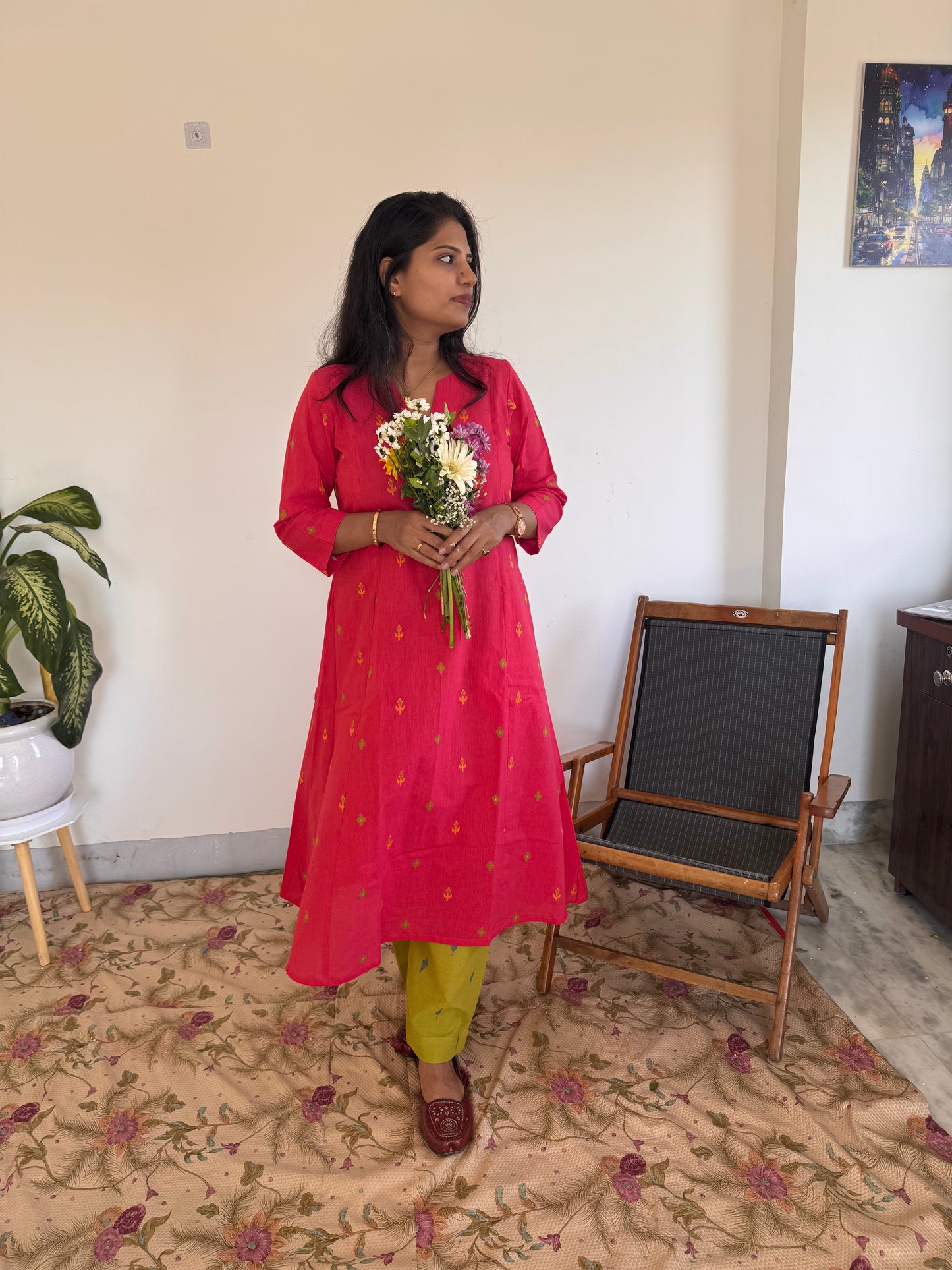Crimson Buti Kurta Set