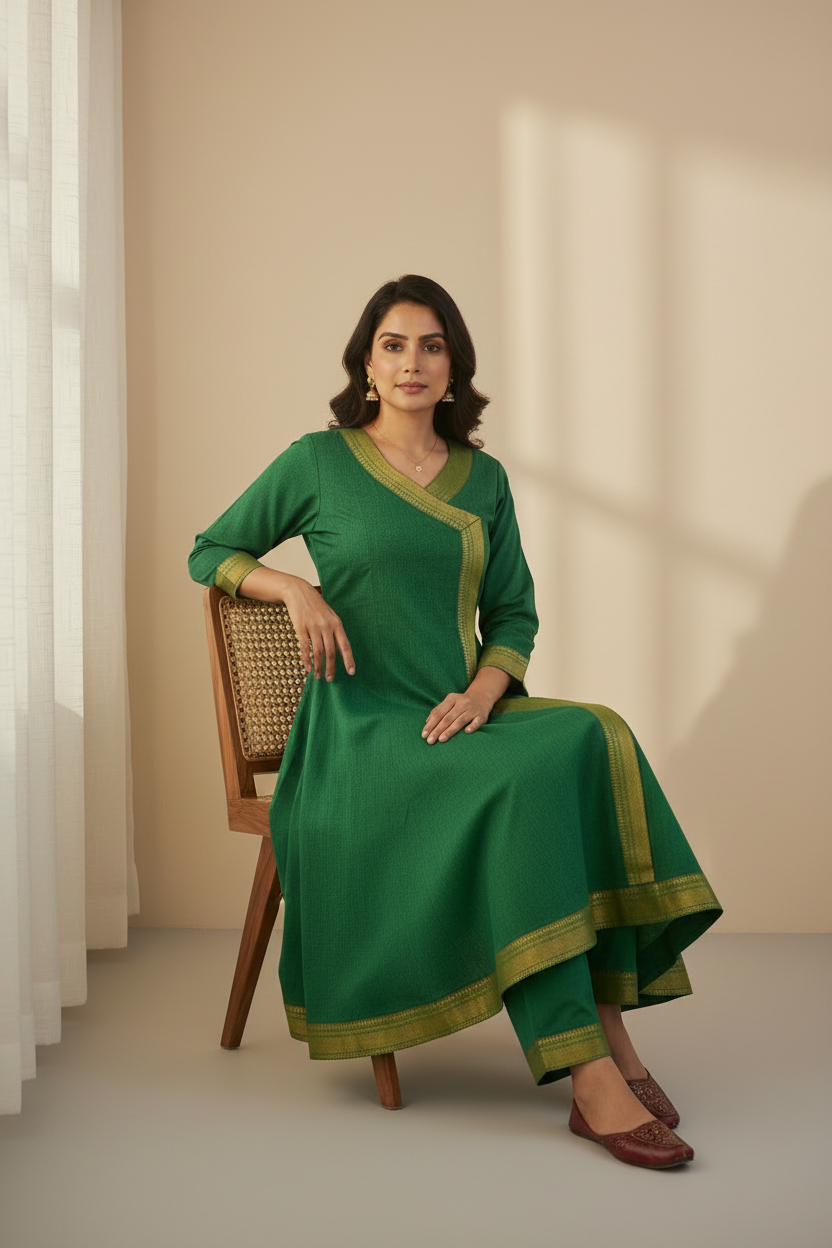Emerald Green Border Co-Ord Set
