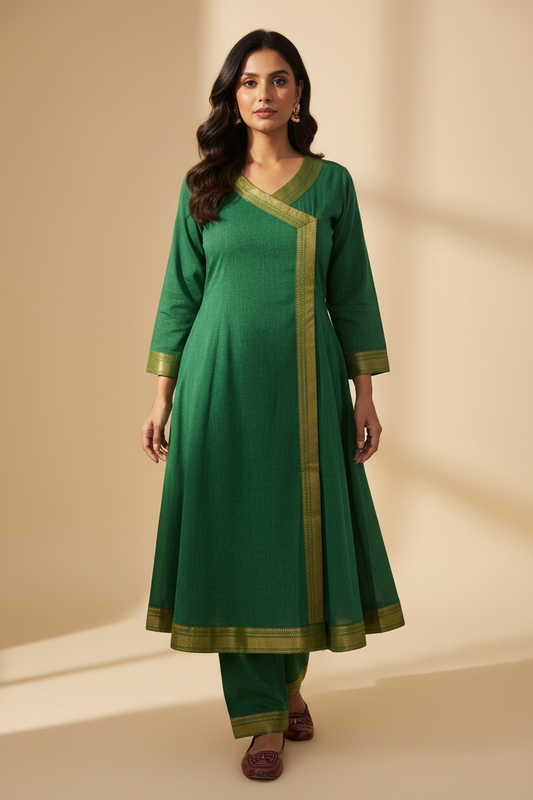 Emerald Green Border Co-Ord Set