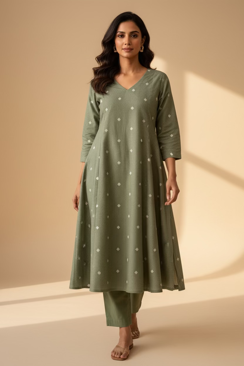 Sage Green Diamond Co-Ord Set