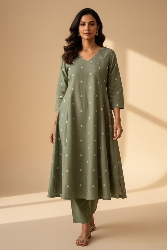 Sage Green Diamond Co-Ord Set