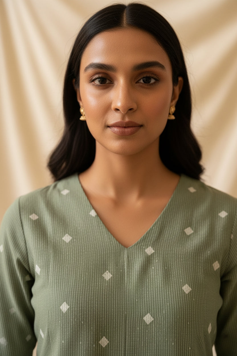 Sage Green Diamond Co-Ord Set
