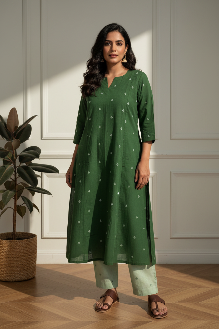 Emerald Fern Kurta Set