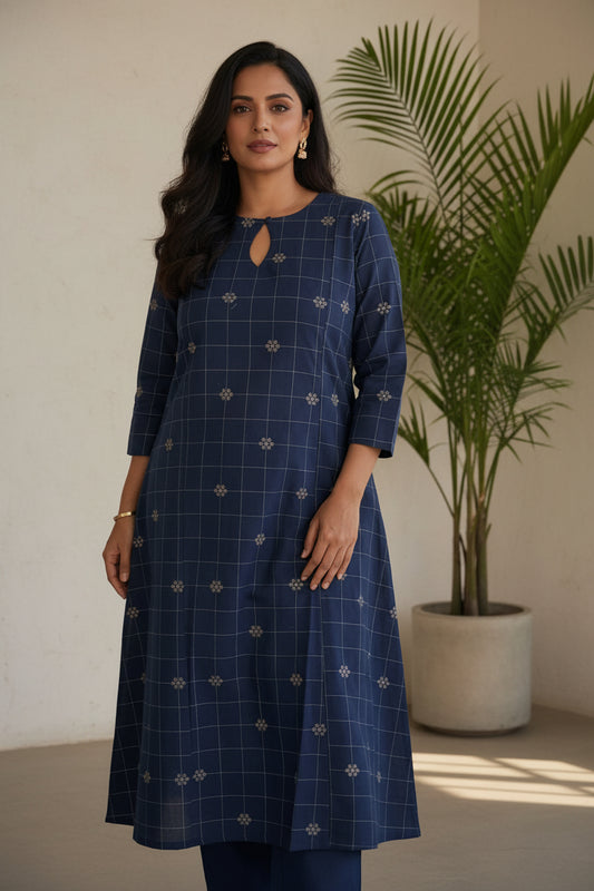 Indigo Check Co-ord Set