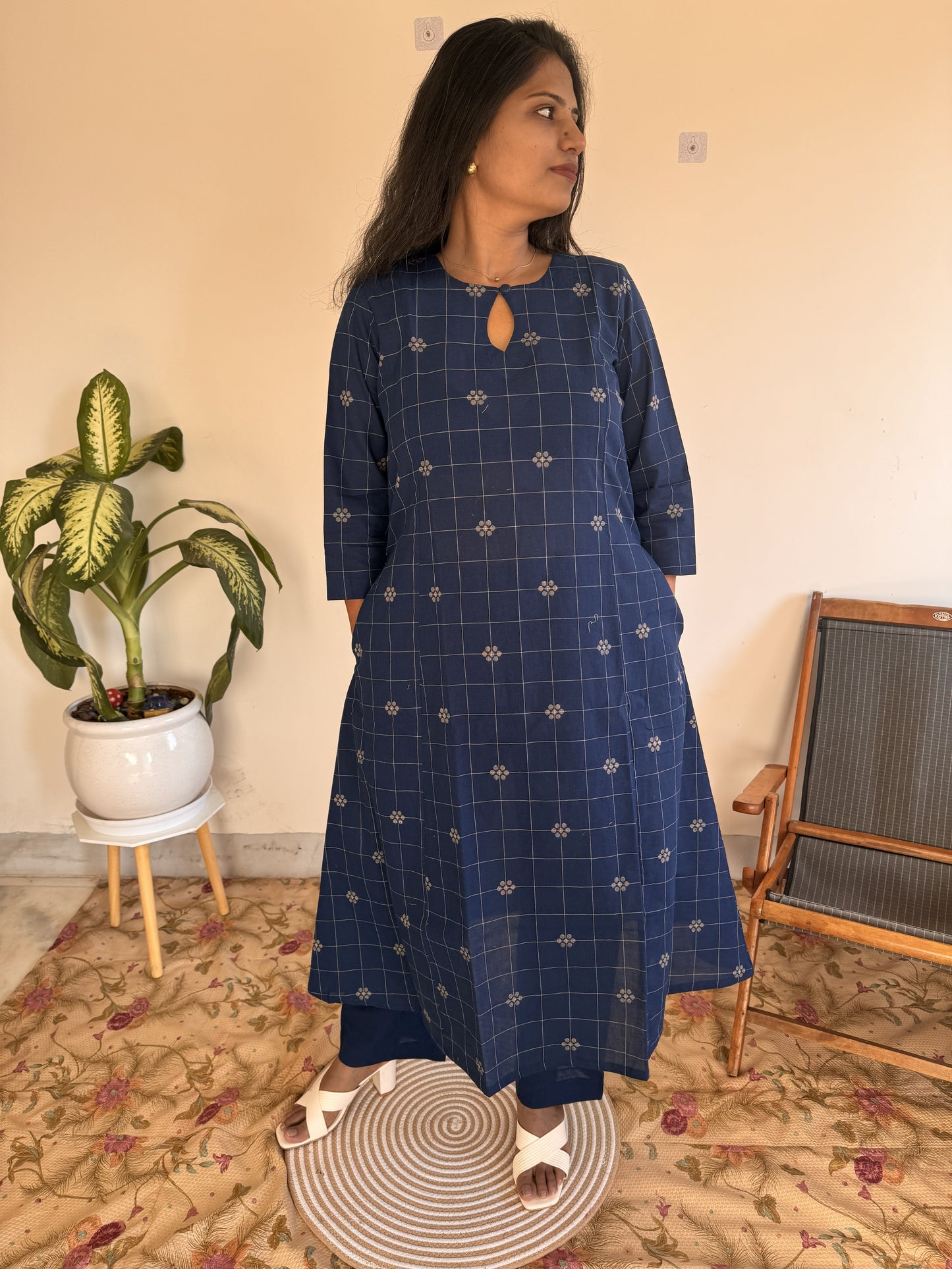 Indigo Check Co-ord Set