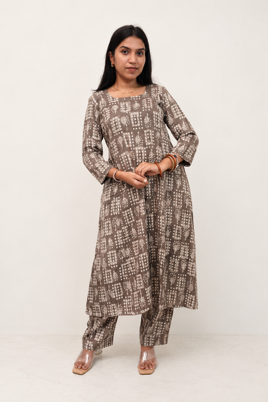 Taupe Jharokha Co-Ord Set