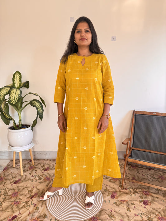 Mustard Check Co-ord Set