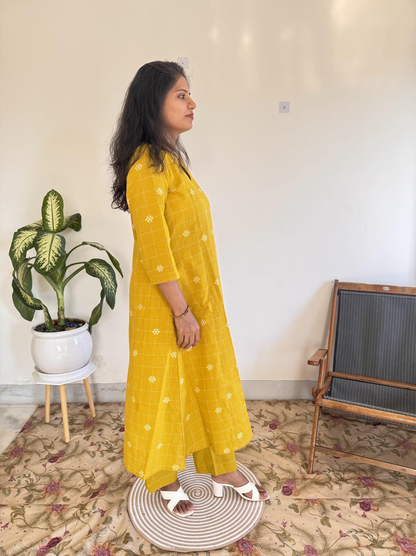 Mustard Check Co-ord Set