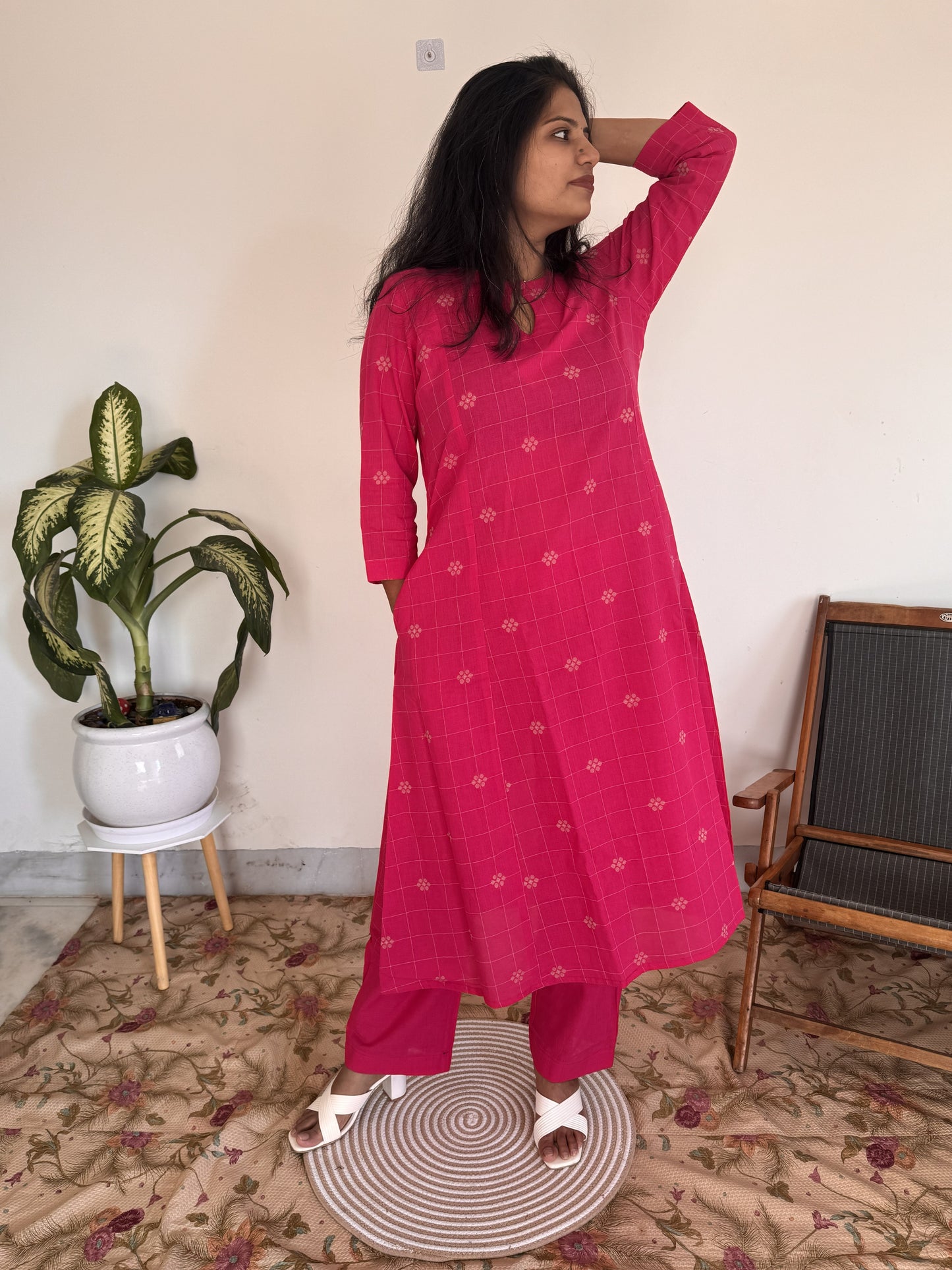 Pink Check Co-ord Set