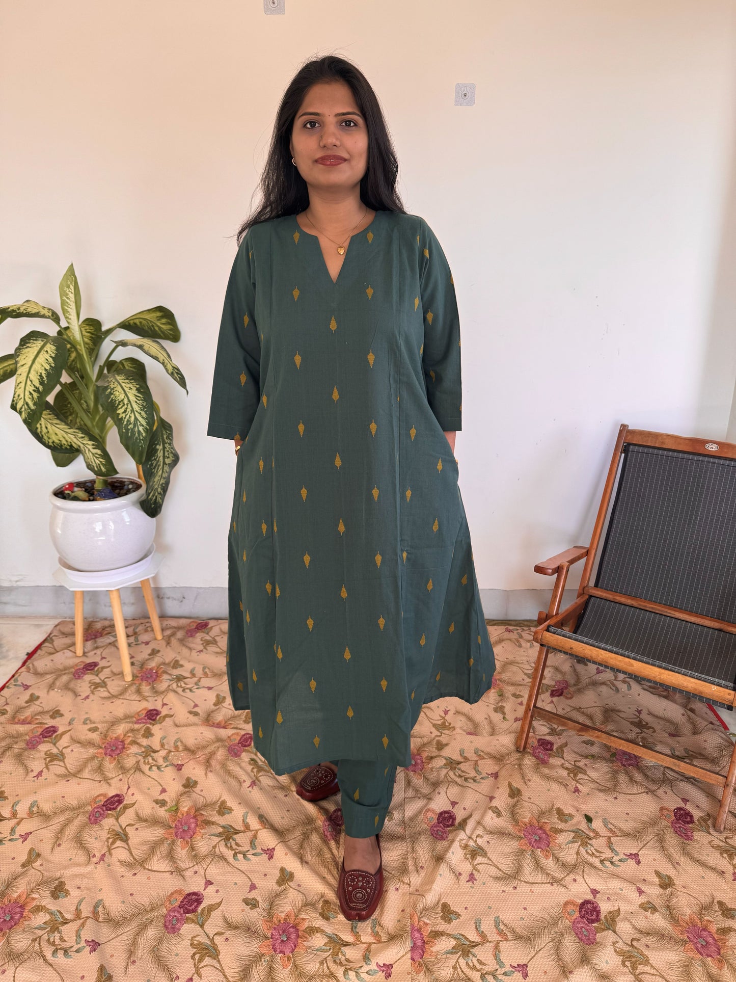 Teal Motif Co-Ord Set