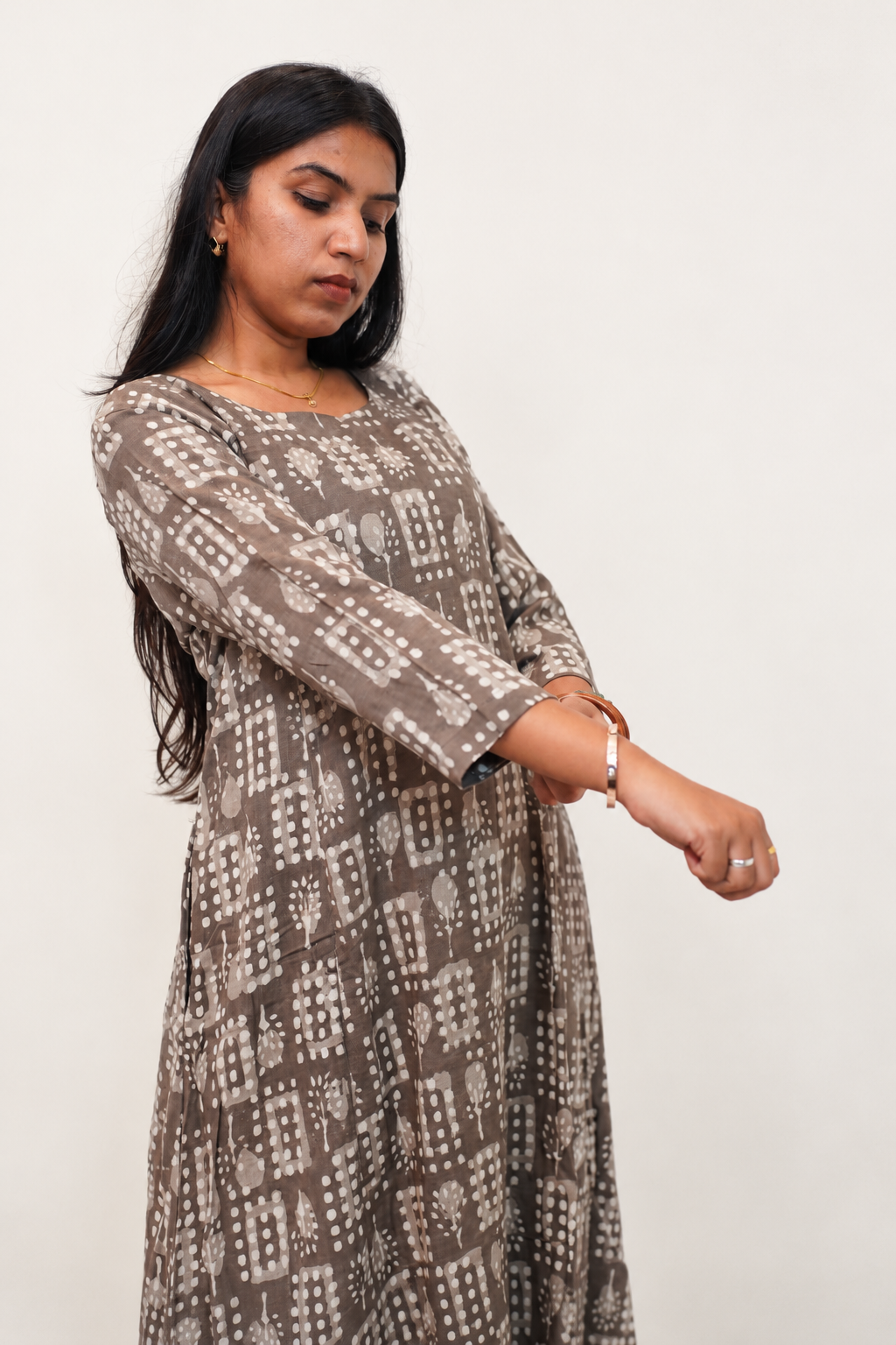 Taupe Jharokha Co-Ord Set